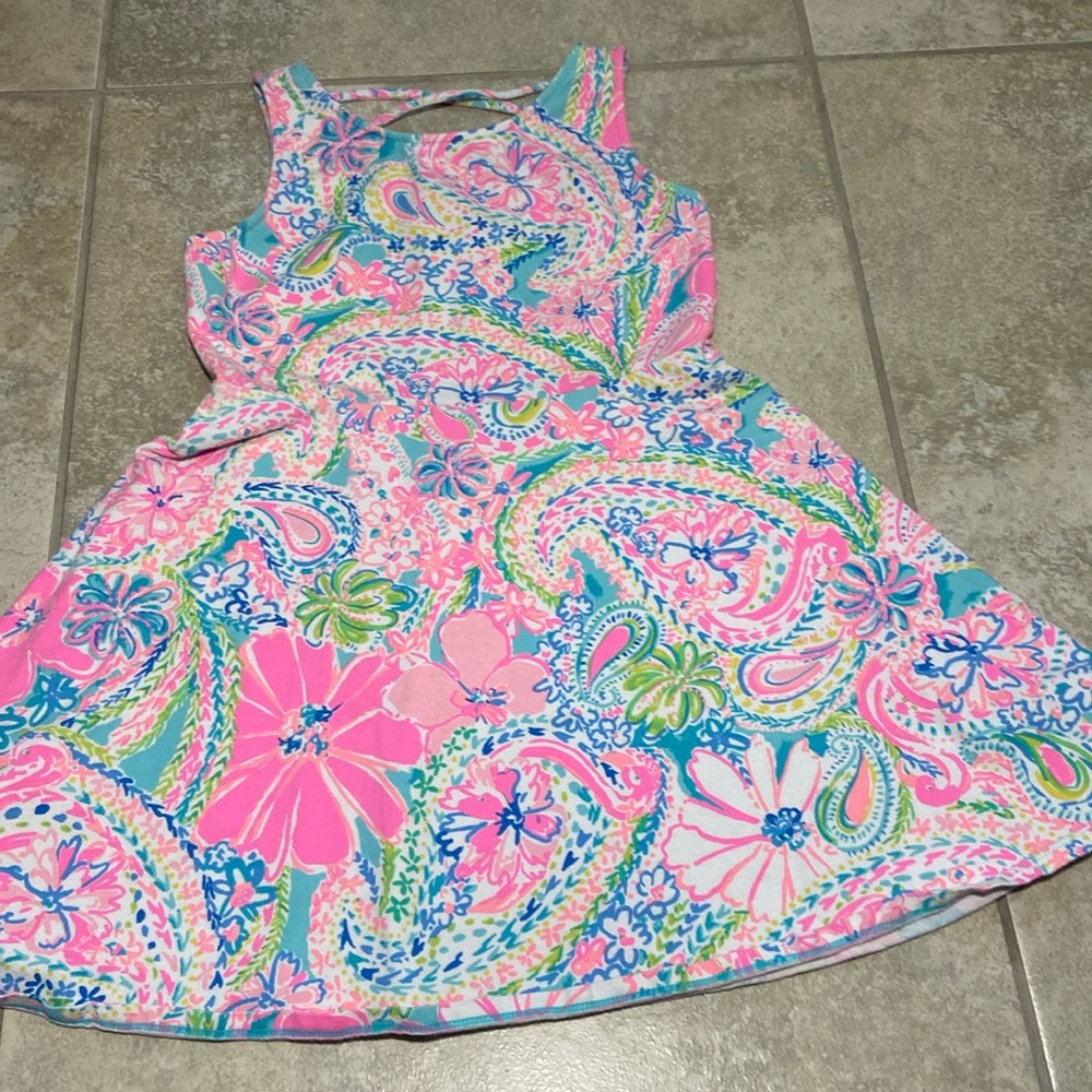Lilly Pulitzer Pink and Blue Paisley Kids Dress
